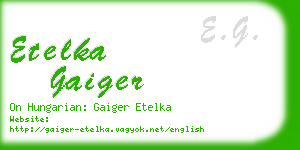 etelka gaiger business card